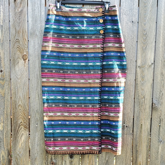 Vintage Dresses & Skirts - VTG 90's SW wrap skirt